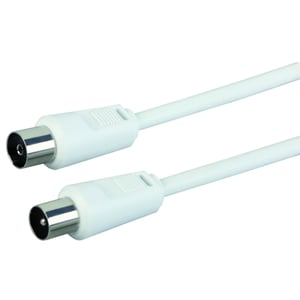 Schwaiger 5.0m IEC - IEC kabel koncentryczny 5 m Biały