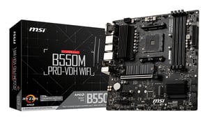 MSI B550M PRO-VDH WIFI-Mainboard, AMD B550, Sockel AM4, Micro-ATX