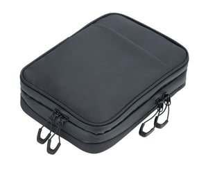 TROIKA BLACK CONNECTED Organizer: Polyester, Polyurethane (PU), Black Canvas