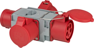 Brennenstuhl 1081670 adapter för strömkontakter Grå, Röd