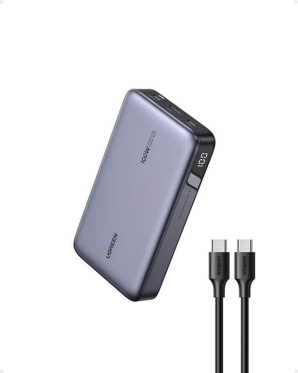 Фото Внешний аккумулятор (пауэрбанк) Ugreen PB720 20000mAh 100W Grey (25188)