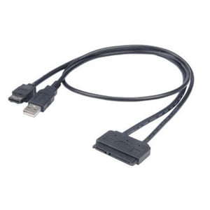 Akasa Flexstor eSATA USB kabel SATA 0,4 m Czarny