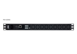 ATEN PE1209G-AT-G rozdzielacz zasilania PDU 9 x gniazdo sieciowe 1U Czarny