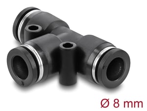 DeLOCK 60749 Pneumatikanschluss/Kupplung, schwarz, Metall, Kunststoff, Innengewinde, 1 Stück.
