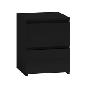 Topeshop M2 CZERŃ stół/ stolik nocny Szafka nocna 2 szuf. Czarny