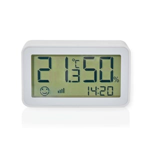 Nedis ZBSC30WT digital väderstation Vit LCD-skärm Batteri