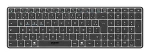 Port Designs 911002FR Tastatur für Zuhause/Büro, RF-Funk + Bluetooth, AZERTY, Französisch, Schwarz, Grau