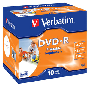 Verbatim 43521 4.7 GB DVD-R, 10-pack