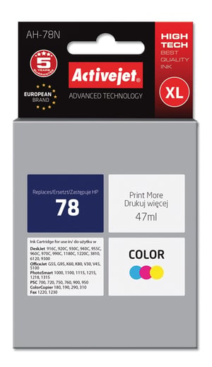 Activejet Tusz AH-78N (zamiennik HP 78 C6578D; Supreme; 47 ml; kolor)