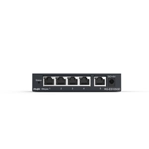 Ruijie Networks RG-ES105GD przełącznik sieciowy Nie zarządzany Gigabit Ethernet (10/100/1000) Czarny