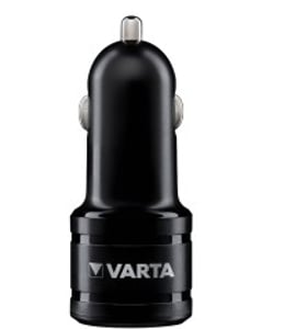 Varta 57932 101 401 Ladegerät für mobile Geräte, universell, schwarz, Zigarettenanzünder, automatisch