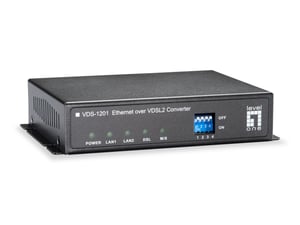LevelOne VDS-1201 100 Mbit/s Network Converter, Black