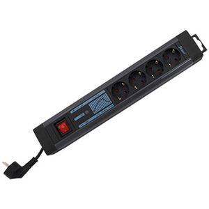 REV 0015462513 Verteiler 2,5 m 4 x Netzsteckdose Schwarz