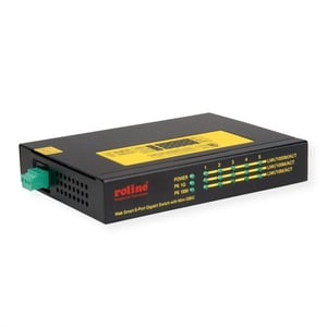 ROLINE 21.13.1162 Gigabit-Ethernet-Netzwerk-Switch (10/100/1000) PoE-Unterstützung Schwarz