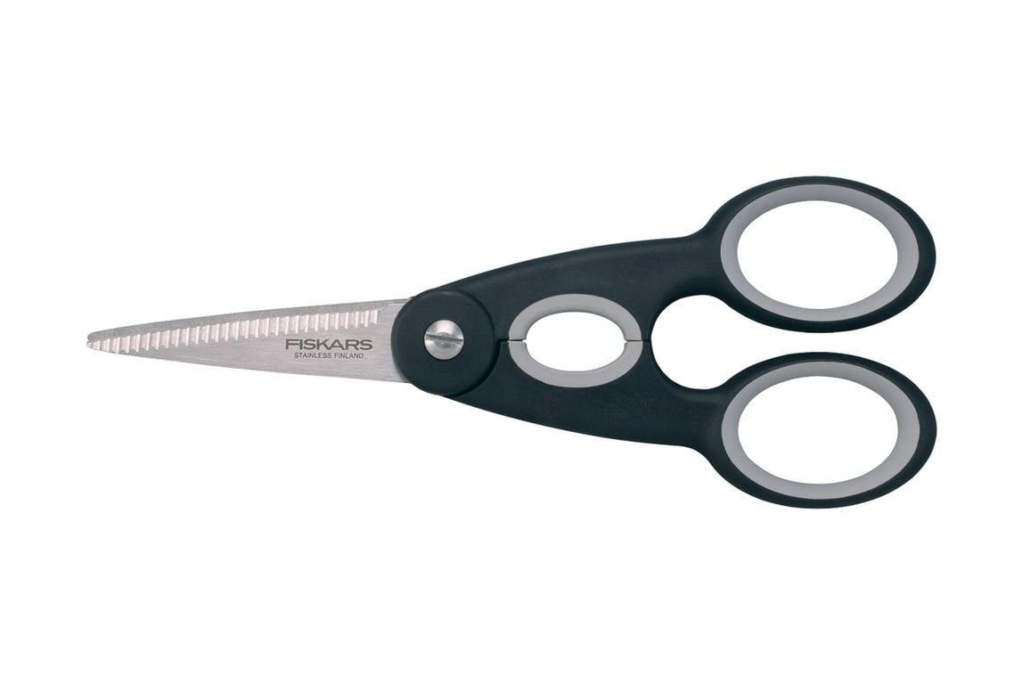 Fiskars 859977 nożyczki kuchenne 220 mm Czarny, Szary, Stal nierdzewna Uniwersalne