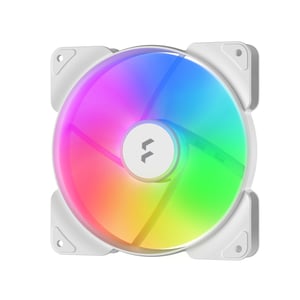 Fractal Design Aspect 14 RGB PWM PC-Gehäuse, 14-cm-Lüfter, weiß, 1 Stück.