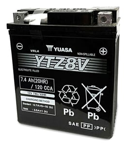 Yuasa YTZ8V AGM-Autobatterie (Absorbed Glass Mat) 7,4 Ah, 12 V, 120 A, Motorrad
