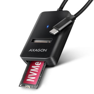 Axagon ADM2-CM Festplattengehäuse SSD-Gehäuse Schwarz M.2 Stromversorgung über USB
