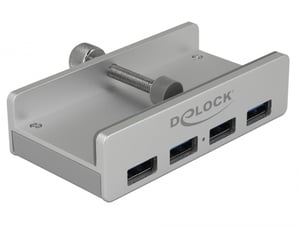 DeLOCK 64046 USB 3.2 Gen 1 (3.1 Gen 1) Typ-A-Hubs und -Konzentratoren, 5000 Mbit/s, silberfarben
