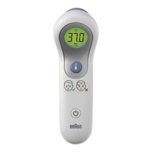 Braun BNT300WE Elektronisches Thermometer Thermometer mit Fernmessfunktion Weiß Stirn Tasten