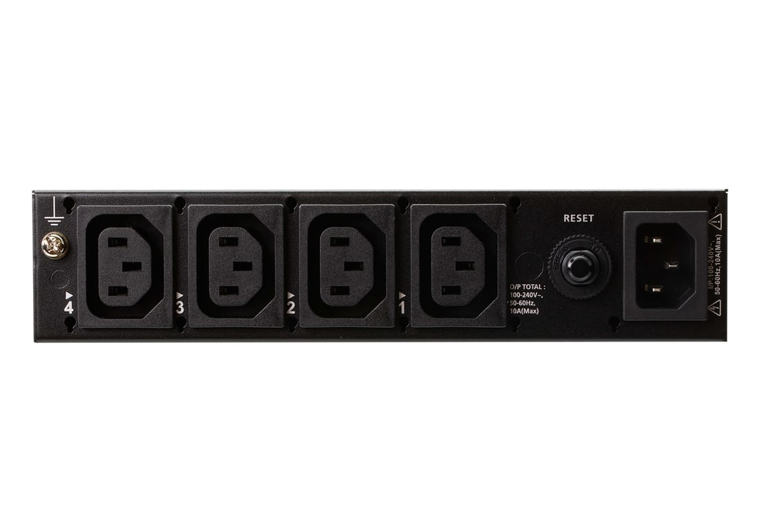 ATEN PE4104G rozdzielacz zasilania PDU 4 x gniazdo sieciowe 1U Czarny