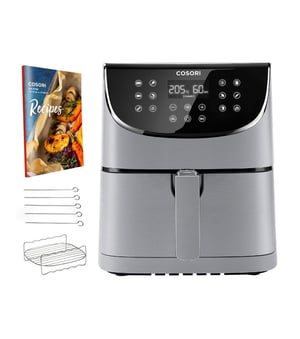 Cosori CP158-AF-RXA Heißluftfritteuse, Einzelgerät, 5,5 l, 1700 W, Heißluftfritteuse, grau