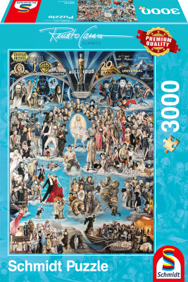 Schmidt® Spiele 59347 Puzzle 3000 elementów Renato Casaro Hollywood XXL