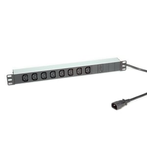 ROLINE 19.07.1629 Verteiler 2 m, 8 x Netzsteckdose, für den Innenbereich, Aluminium