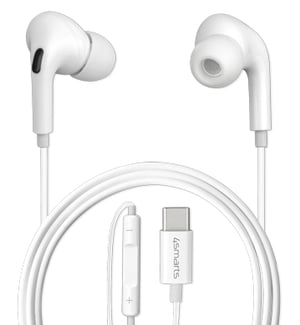 4smarts Active In-Ear Stereo Headset USB Type-C Melody Digital Basic Zestaw słuchawkowy Przewodowa Douszny Połączenia/muzyka Biały