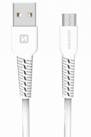 Swissten 71505521 kabel USB 1 m USB A Micro-USB A Biały