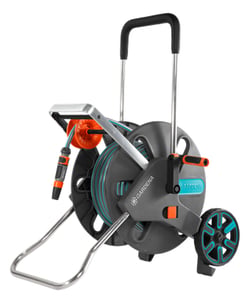 Gardena AquaRoll L Easy Handwagen mit Rolle Blau, Grau, Orange