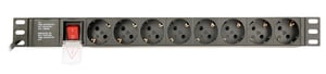 Gembird EG-PDU-014 rozdzielacz zasilania PDU 8 x gniazdo sieciowe 1U Czarny