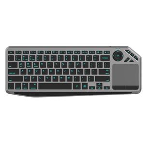 Techly ICTB9801TB tangentbord, universellt RF-trådlöst + Bluetooth, QWERTY, amerikansk engelska, svart