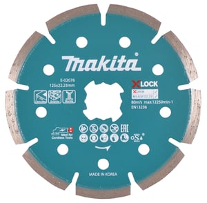 Makita E-02076 Diamantsägeblatt 12,5 cm Diamantsägeblatt für Segmentkanten