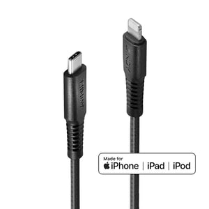 Lindy 31286 Lightning-Kabel 1 m Schwarz