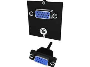 Bachmann 917.150 VGA-Anschluss + 3,5-mm-Buchse, schwarz
