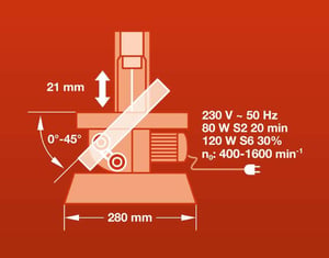Einhell TH-SS 405 E wyrzynarka stołowa 120 W 1600 RPM