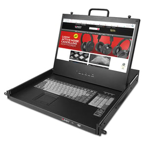 Lindy 21710 Rack-Konsole 43,2 cm (17") 1920 x 1080 px Metall Schwarz 1U