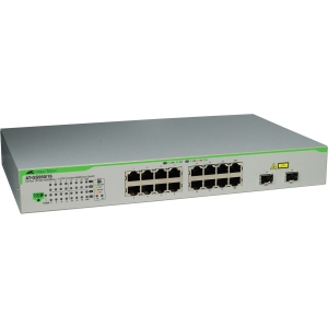 Allied Telesis AT-GS950/16PS-50 Verwaltbarer Gigabit-Ethernet-Switch (10/100/1000) mit PoE-Unterstützung Grau