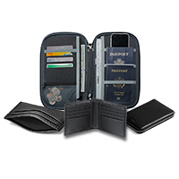 Wallets, card holders, and travel document holders