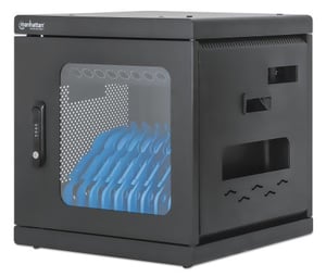 Manhattan 180924 Mobile Device Cabinet Portable Device Management Cabinet Black