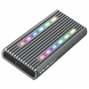 Qoltec 52272 hölje för hårddiskar SSD-hölje Grått M.2
