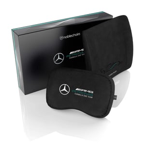 noblechairs Mercedes-AMG Petronas F1 Team Cushion Set, Black, 2-piece