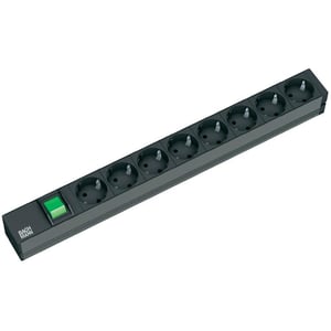 Bachmann 333.505 Stromverteilereinheit (PDU) mit 8 Netzanschlüssen, schwarz