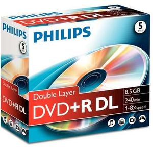 Philips 8710895992114 DVD-skiva 8,5 GB DVD+R DL 5 st.
