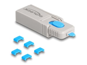 DeLOCK Zestaw blokady portów USB Type-C do żeńskich portów USB Type-C 5 sztuk + narzędzie do blokowania