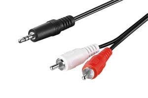 Goobay 51649 Audiokabel 1,5 m, 3,5 mm, 2 x Cinch, schwarz