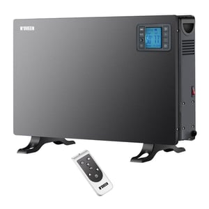 Noveen CH7100 LCD Smart inomhusvärmare, svart, 2000 W, elektrisk konvektorvärmare