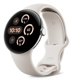 Google Pixel Watch 3 AMOLED 41 mm Cyfrowy Ekran dotykowy 4G Srebrny Wi-Fi GPS