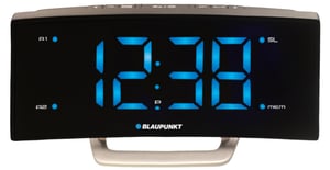 Blaupunkt CR7BK Radio Uhr Analog und digital Edelstahl